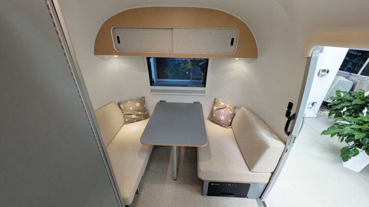 The Airstream's lounge