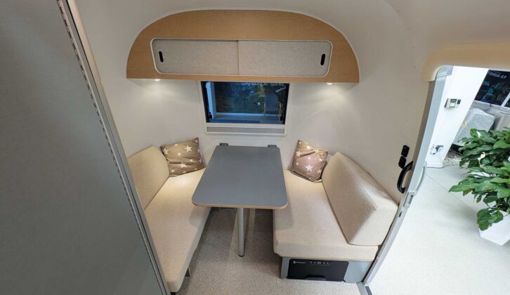 The Airstream's lounge