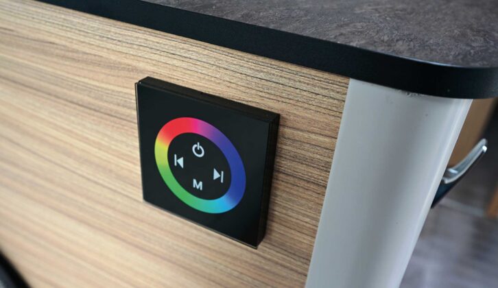 The switch for the mood lighting