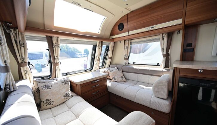 The front lounge in the Elddis