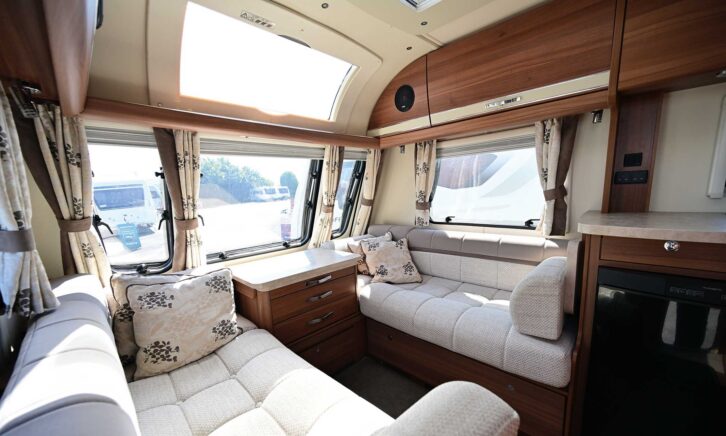 The front lounge in the Elddis