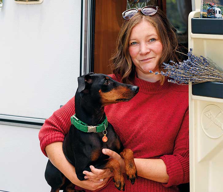 Lottie Gross and her dog, Arty