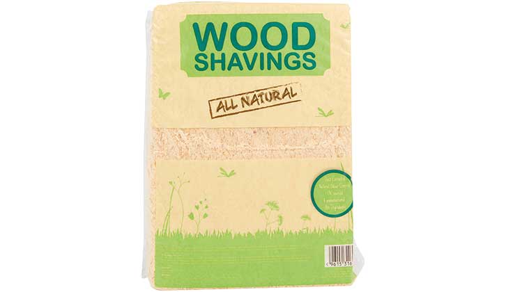 A 3.5kg pet wood shavings bag from the Range