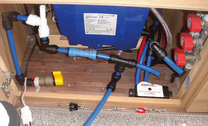 The exposed cover of the water heater