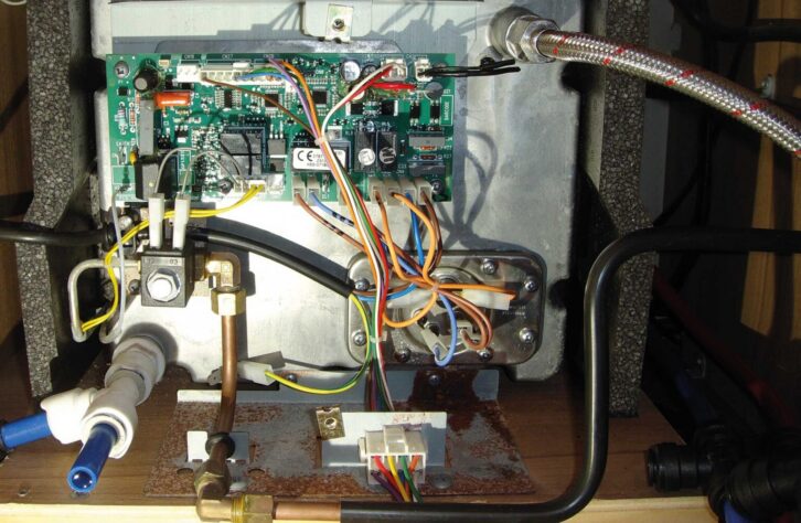 The PCB and the attached wiring