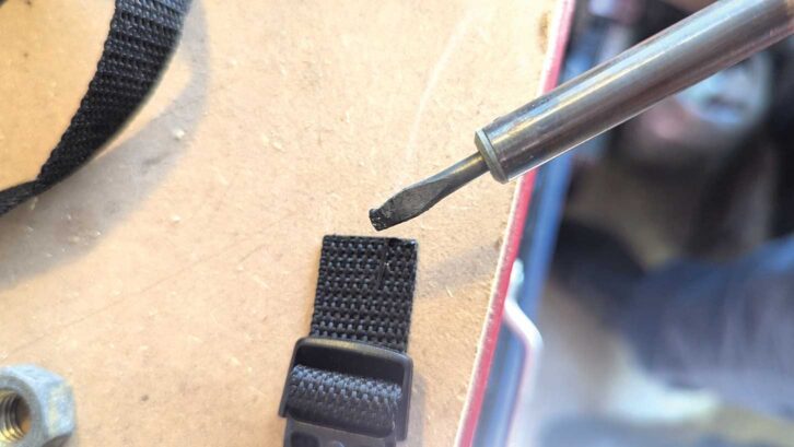 Using a soldering iron