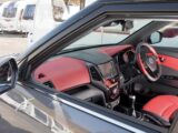 The red and black interior