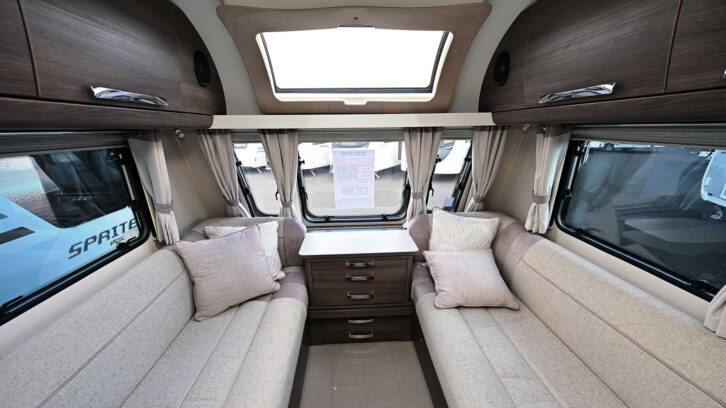The seating in the front lounge