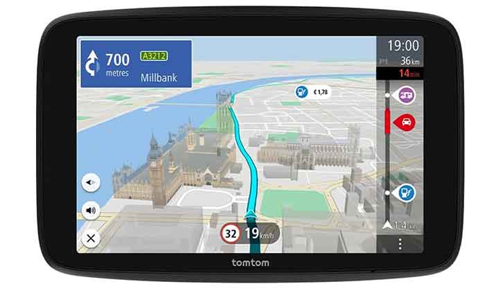 The TomTom Go Camper Max Sat nav